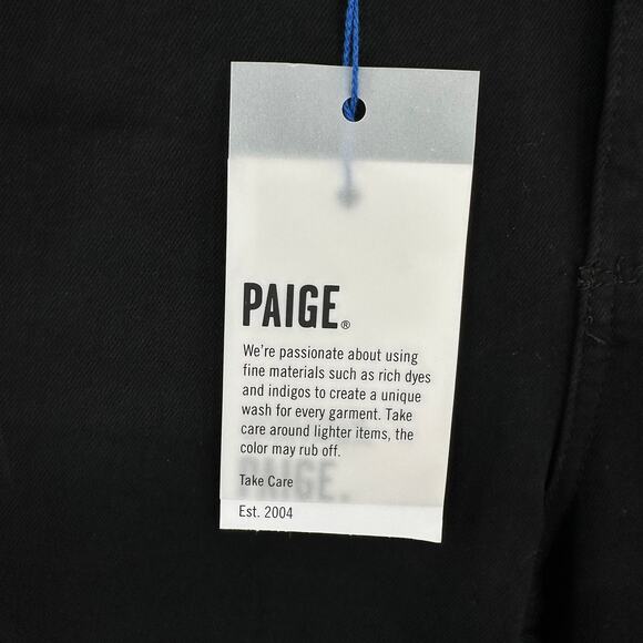 PAIGE Hoxton Crop Jeans in black Size 28 - Picture 5 of 7
